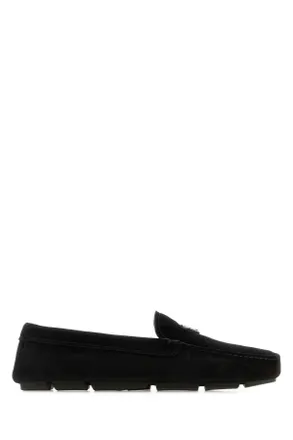 Prada Black Suede Loafers