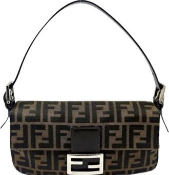 Fendi Pre-owned Vintage Schoudertas - Dames - Vintage Schoudertas - Bruin - ONE Size - Leer - Vintage