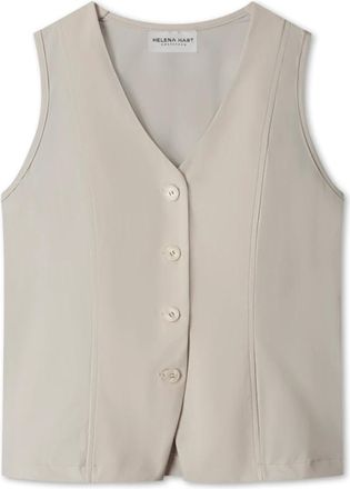 Hart by Helena Hart Jassen, Dames, Beige, S, Elegant Stone Gilet Transfer