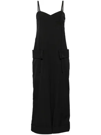 Yohji Yamamoto sleeveless wool dungarees - women - Wool - 2 - Black
