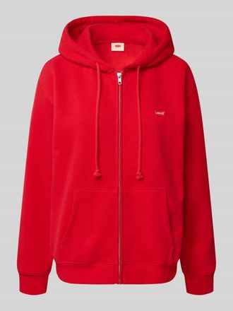 Levi's Sweatjacke mit Label-Patch und K&auml;nguru-Tasche in Rot, Gr&ouml;&szlig;e S