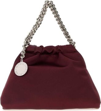 Stella McCartney Stella Mccartney Burgundy Satin Falabella Handbag