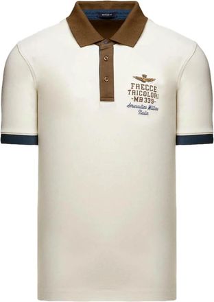 Aeronautica Polo Frecce Tricolori 261Po 1908Up 00191 - Heren - Polos - Beige - 3XL - Katoen - Tops