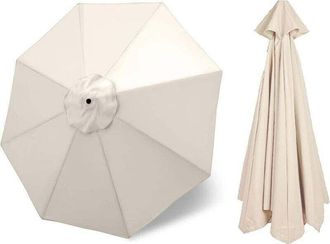 OEM Toile De Rechange Parasol - 300 Cm - Rond - 8 Baleines - Beige - Polyester Double Couche
