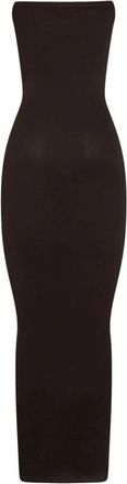 Wolford Bruine Strapless Cirkelvormige Gebreide Jurk - Dames - Casual kleedjes - Bruin - S - Wol - Kleedjes