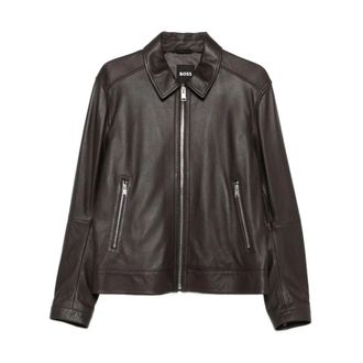 Men's HUGO BOSS Leather Jackets - up to −77% | Stylight