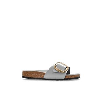 Birkenstock Madrid Big Buckle Slippers Narrow - Dames - Sandalen - Grijs - 40 EU - Leer - Schoenen