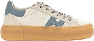 Hogan Low-Top Neutrals Sneakers With Memory Foam Insole
