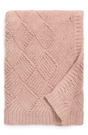Barefoot Dreams CozyChic Diamond Weave Blanket in Willow at Nordstrom