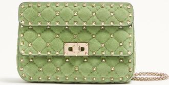 Valentino Garavani Borsa Piccola Valentino Garavani Rockstud Spike In Suede Donna MENTA UNI