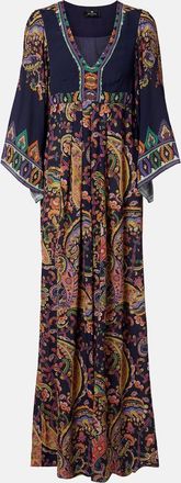 Etro Abito lungo con stampa paisley