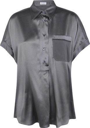 Brunello Cucinelli Blouses - Dames - Blouses - Grijs - L - Overhemden