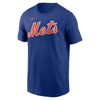 Nike Francisco Lindor New York Mets Nike Mens MLB T-Shirt in Blue | N1994EWNM9-736