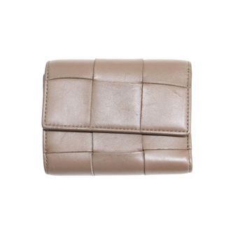 Bottega Veneta Brown Leather Wallet (Tri-Fold) (Pre-Owned)