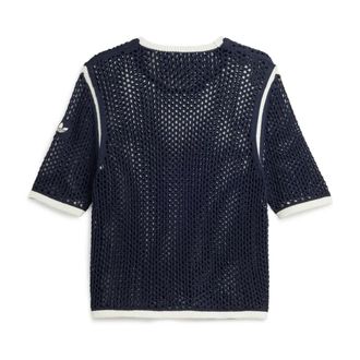 adidas Gebreid T-shirt met mesh ontwerp - Heren - Sportshirts - Blauw - XS - Fitness