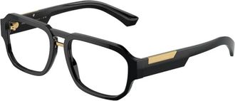 Dolce & Gabbana Navigator Optisch Montuur - Heren - Brillen - Zwart - 55 MM - Accessoires