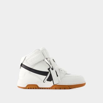 Off-white Sneakers Out Of Office Mid Top - Off White - Leer - Wit/Zwart
