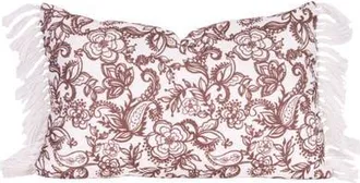 Foreside Home And Garden Etta Paisley Outdoor Bown Mini Accent Pillow 14 x 22 in Brown at Nordstrom, Size Medium