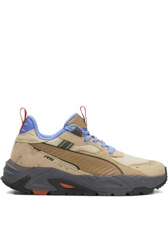 Puma Rs-Trck Explore Light sand/Tigers eye/Blue glimmer sneakers - men - Mesh/Calf Suede/Fabric/Rubber - 11.5 - Neutrals