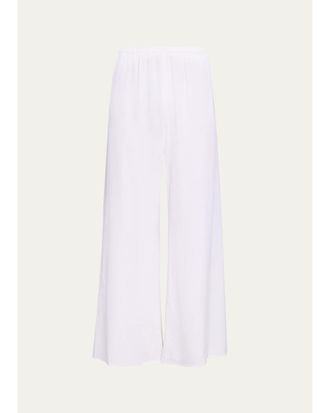 SIMKHAI Roni Satin Wide-Leg Pants