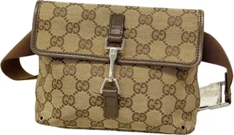 Gucci Brown Canvas Fanny Pack (Pre-Owned)