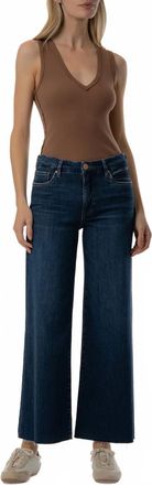 Kut from the Kloth Meg High Rise Fab Ab Wide Leg Jeans In Exhibited Dark Stone
