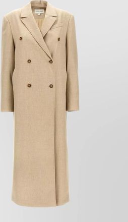 Loulou Studio zeno long double-breasted coat with back vent