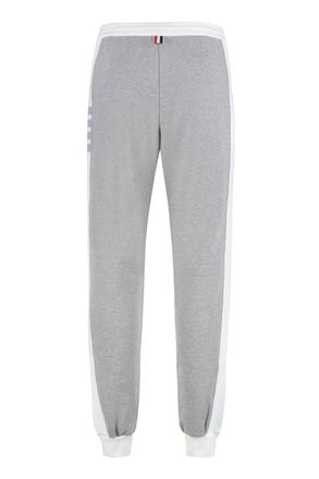 Thom Browne Tricolor Cotton Joggers - Gray