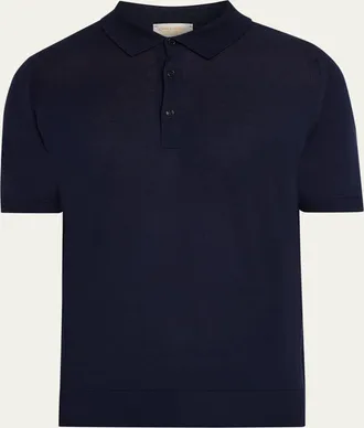 John Smedley Mens Cotton Polo Shirt