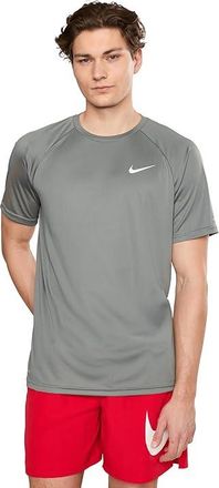 Nike Essential Short Sleeve Hydroguard Mens Swimwear Cool Grey : 2XL, Polyester