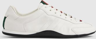 Gucci Mens Gucci Shift Sneaker, White, Leather
