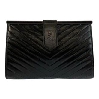 Saint Laurent Pre-owned Clutches, female, Black, Size: ONE SIZE Pre-owned Vintage Clutch