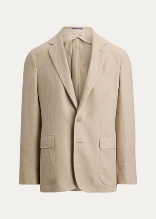 Ralph Lauren Purple Label Mens Hadley Hand-Tailored Herringbone Sport Jacket