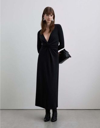 Scalpers Vestito in jersey interlock nero