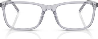 Dolce & Gabbana 53mm Rectangular Optical Glasses in Transparent Grey/demo Lens at Nordstrom