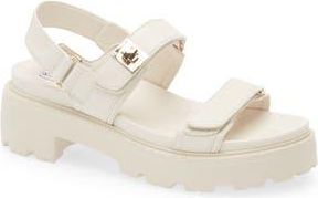 Steve Madden Supermona Lug Sole Slingback Sandal in Bone Leather at Nordstrom Rack, Size 8.5