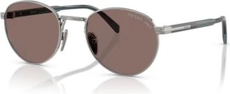 Prada Stijlvolle zonnebril in Piombo/Bruciato kleur - Heren - Zonnebrillen - Grijs - 53 MM - Accessoires