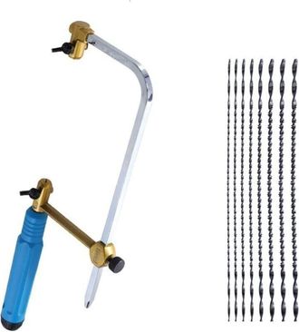 OEM Seghetto A Traforo Manuale Per Legno, Plastica, Gomma E Metalli Teneri - 8 Lame Incluse