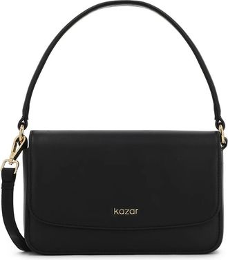 Kazar Leren Handtas met Klep - Dames - Handtassen - Zwart - ONE Size - Leer - Tassen