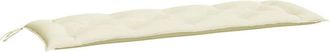 vidaXL Cojines De Banco De Jard&iacute;n 2 Uds Blanco Crema 150x50x7 Cm Vidaxl