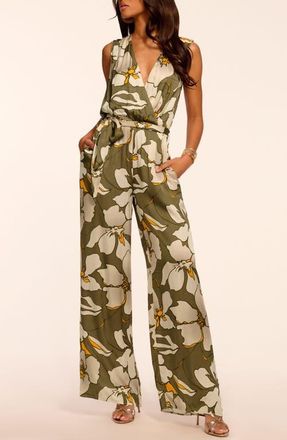 Ramy Brook Hollie Floral Sleeveless Jumpsuit in Safari Floral at Nordstrom, Size X-Small
