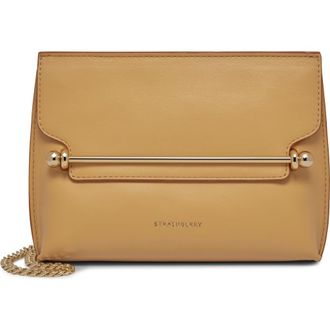 Strathberry Mini Stylist Leather Crossbody Bag in Brulee at Nordstrom