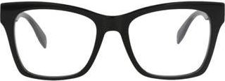 McQ by Alexander McQueen Optical Glasses in Black Black Transparent at Nordstrom Rack