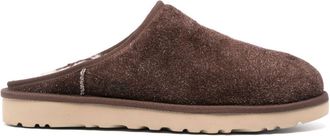 UGG Shaggy slippers - men - Calf Leather/Rubber/Fabric/Calf Leather - 11 - Brown