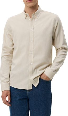 Les Deux Desert Regular Fit Cotton Button-Down Shirt in Ivory at Nordstrom, Size Xx-Large