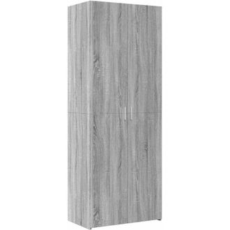 vidaXL Vidaxl - Credenza Grigio Sonoma 70x42,5x185 cm in Legno Multistrato