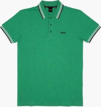 HUGO BOSS Mens Hugo Boss Paddy Green Polo Shirt - Cream - Size: 38
