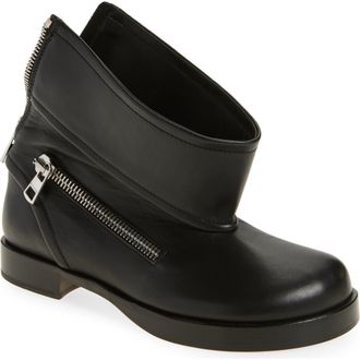 J.W.Anderson Biker Foldover Shaft Bootie in 999 Black at Nordstrom Rack, Size 8.5Us / 39Eu