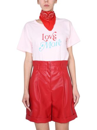 Philosophy di Lorenzo Serafini Printed Cotton T-Shirt - Pink