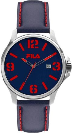 Fila Blauw Leren Analoge Horloge Filastyle - Heren - Horloges - Blauw - ONE Size - Accessoires